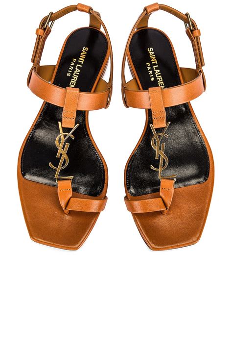 Saint Laurent New Cassandra Flat Sandals 